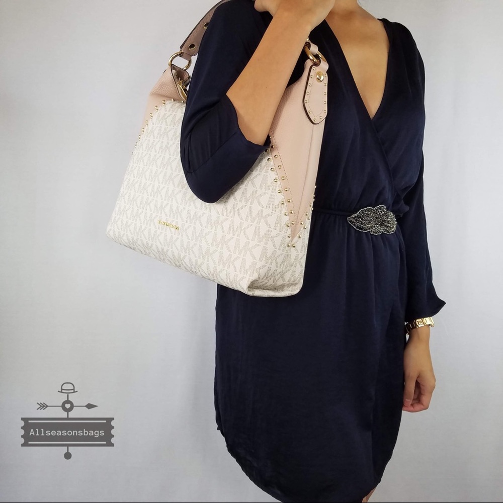 Michael Kors aria medium satchel ballet vanilla - Picture 5 of 8